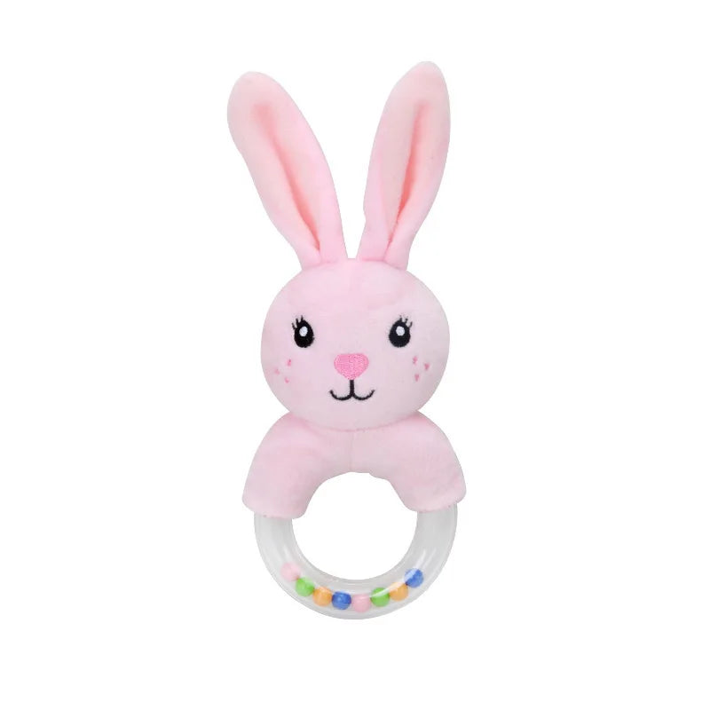 Chocalho de Mão Animalzinho – Brinquedo de Pelúcia Educativo para Bebês