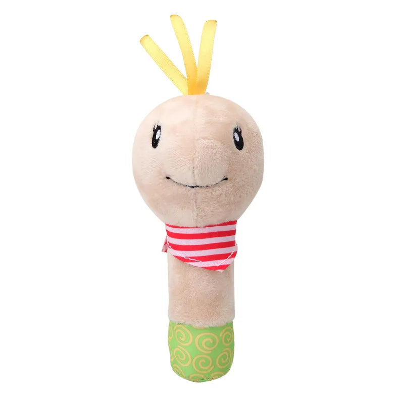 Chocalho de Mão Animalzinho – Brinquedo de Pelúcia Educativo para Bebês
