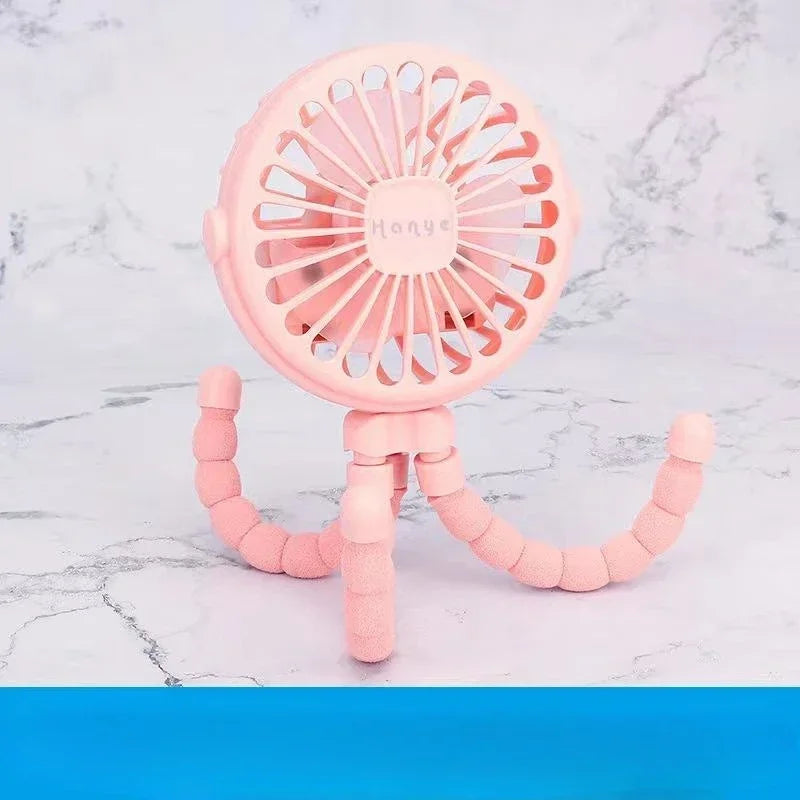 Ventilador Portátil para Carrinho de Bebê – Silencioso, Recarregável e Super Seguro!