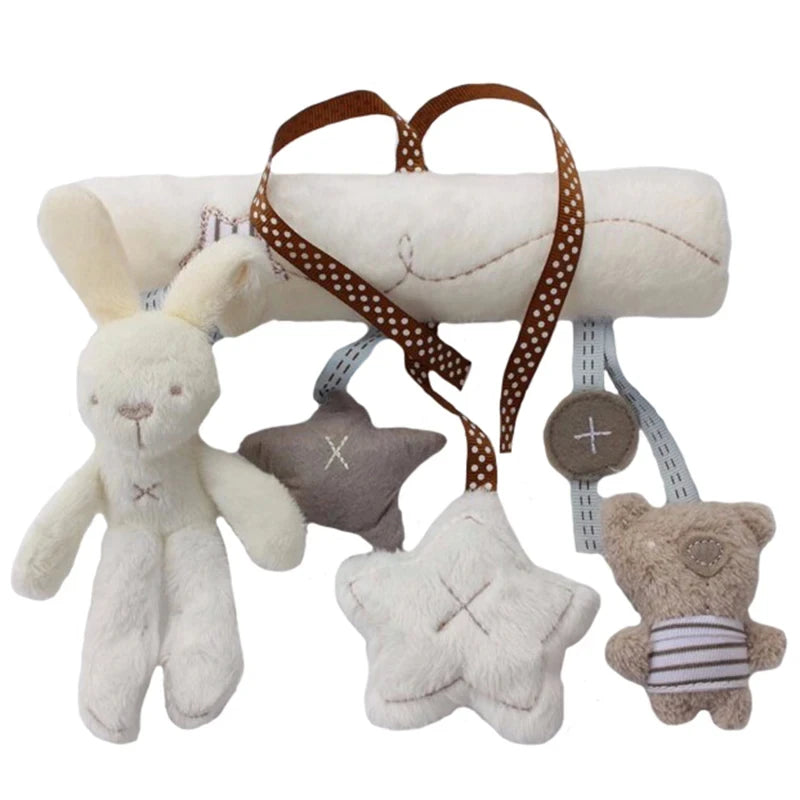 Chocalho de Pelúcia Coelhinho – Brinquedo Suspenso para Berço ou Carrinho