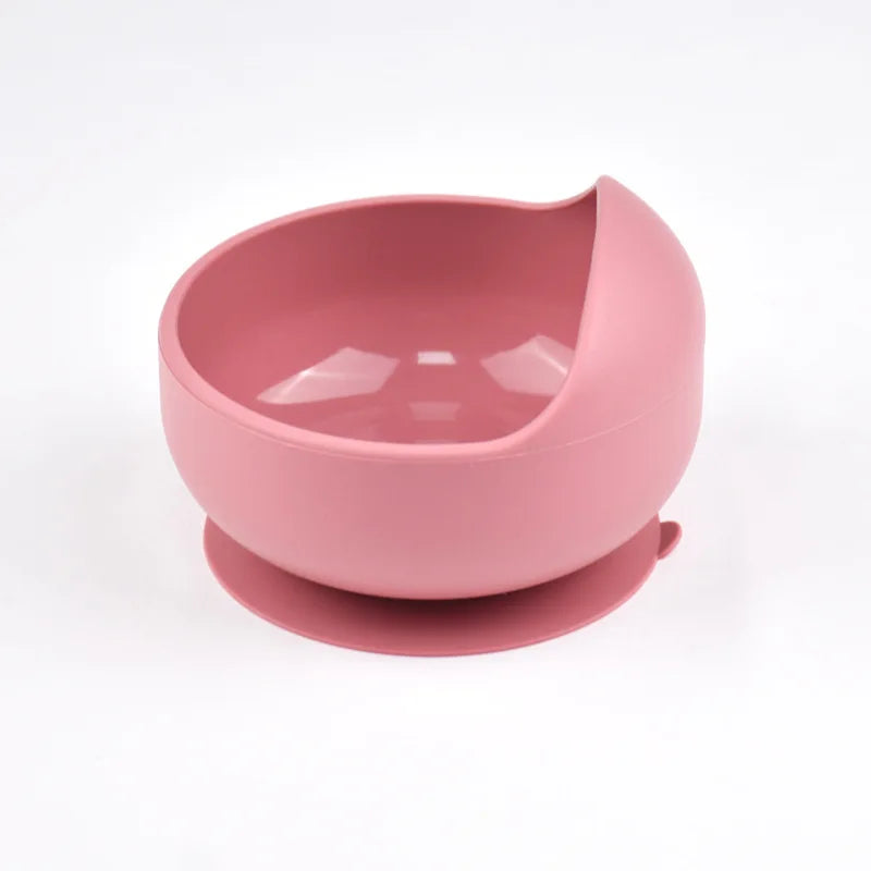 Tigela de Silicone com Sucção para Bebês – Antiderrapante, Segura e Ideal para a Fase de Aprendizado!