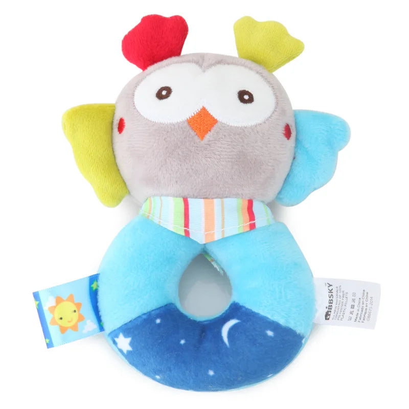 Chocalho de Mão Animalzinho – Brinquedo de Pelúcia Educativo para Bebês