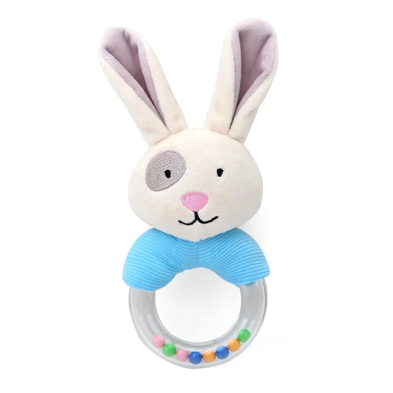 Chocalho de Mão Animalzinho – Brinquedo de Pelúcia Educativo para Bebês