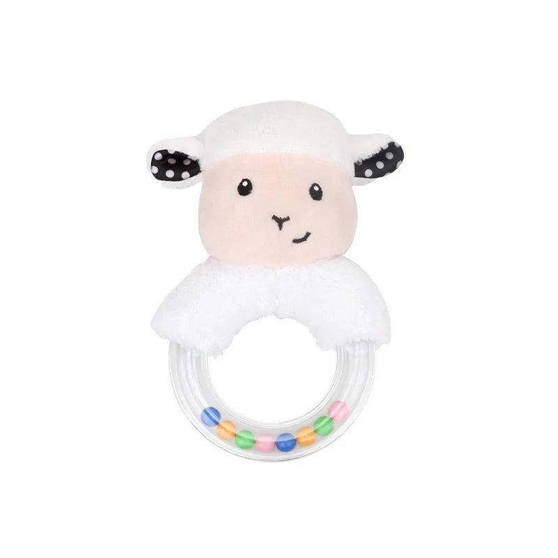 Chocalho de Mão Animalzinho – Brinquedo de Pelúcia Educativo para Bebês