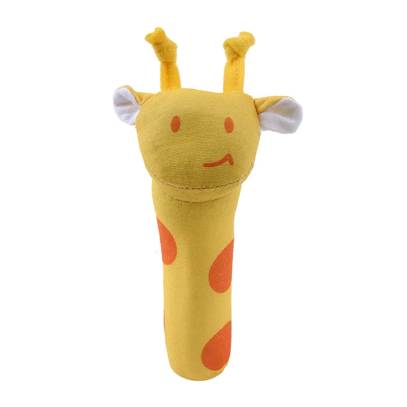 Chocalho de Mão Animalzinho – Brinquedo de Pelúcia Educativo para Bebês