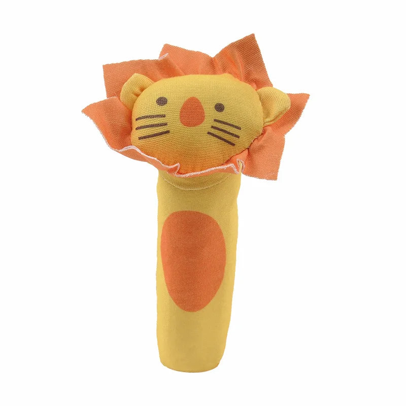 Chocalho de Mão Animalzinho – Brinquedo de Pelúcia Educativo para Bebês