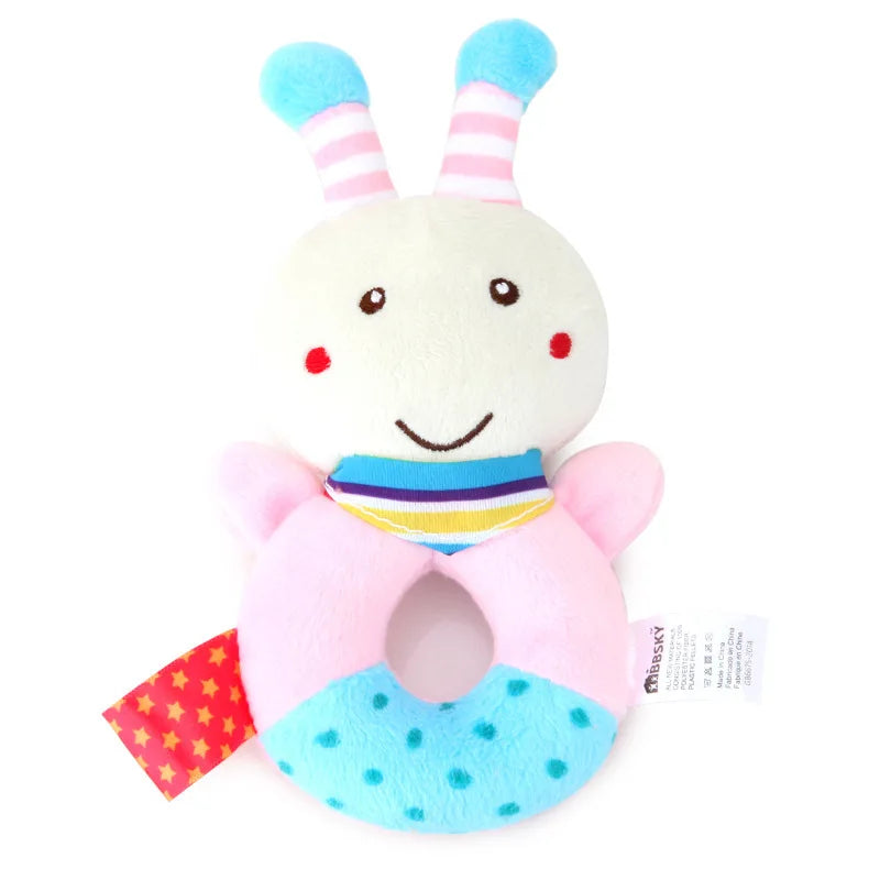 Chocalho de Mão Animalzinho – Brinquedo de Pelúcia Educativo para Bebês