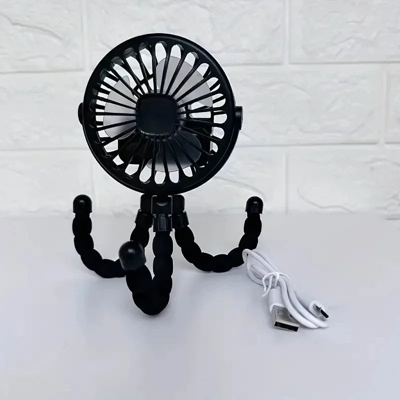Ventilador Portátil para Carrinho de Bebê – Silencioso, Recarregável e Super Seguro!