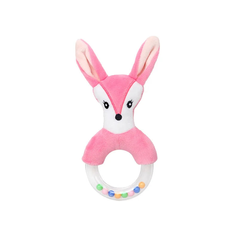 Chocalho de Mão Animalzinho – Brinquedo de Pelúcia Educativo para Bebês