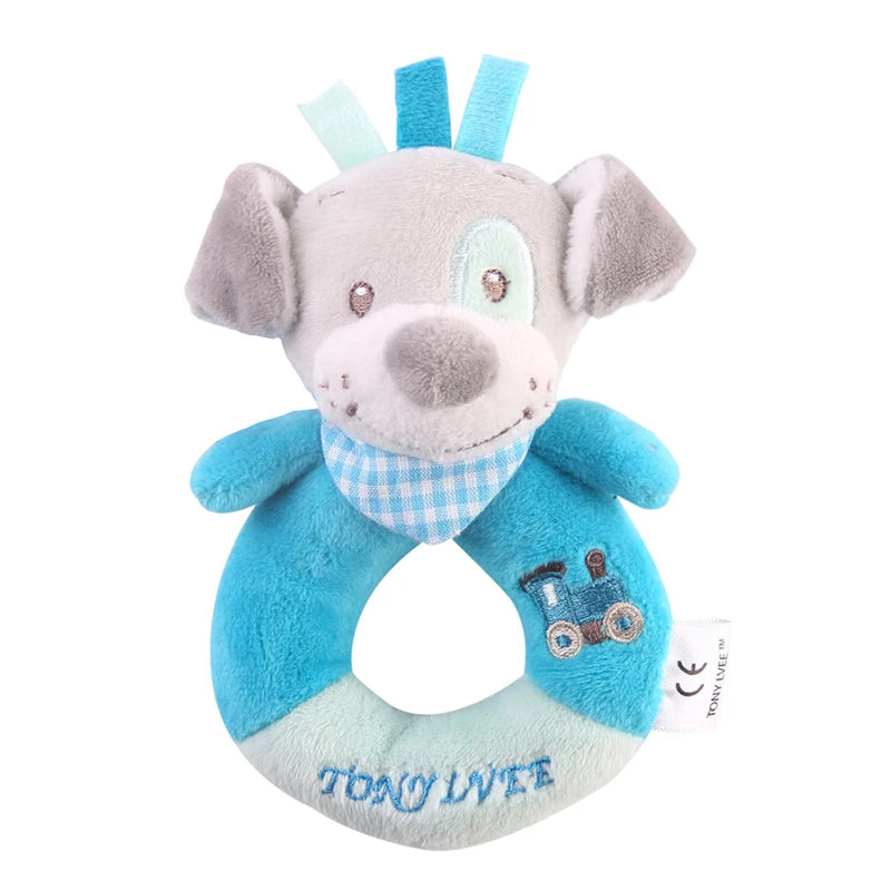 Chocalho de Mão Animalzinho – Brinquedo de Pelúcia Educativo para Bebês