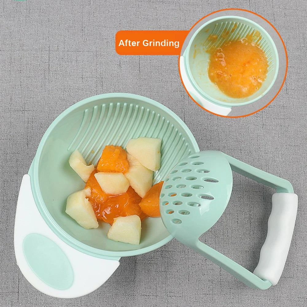 Conjunto de Tigela Moedora Manual para Alimentos de Bebê