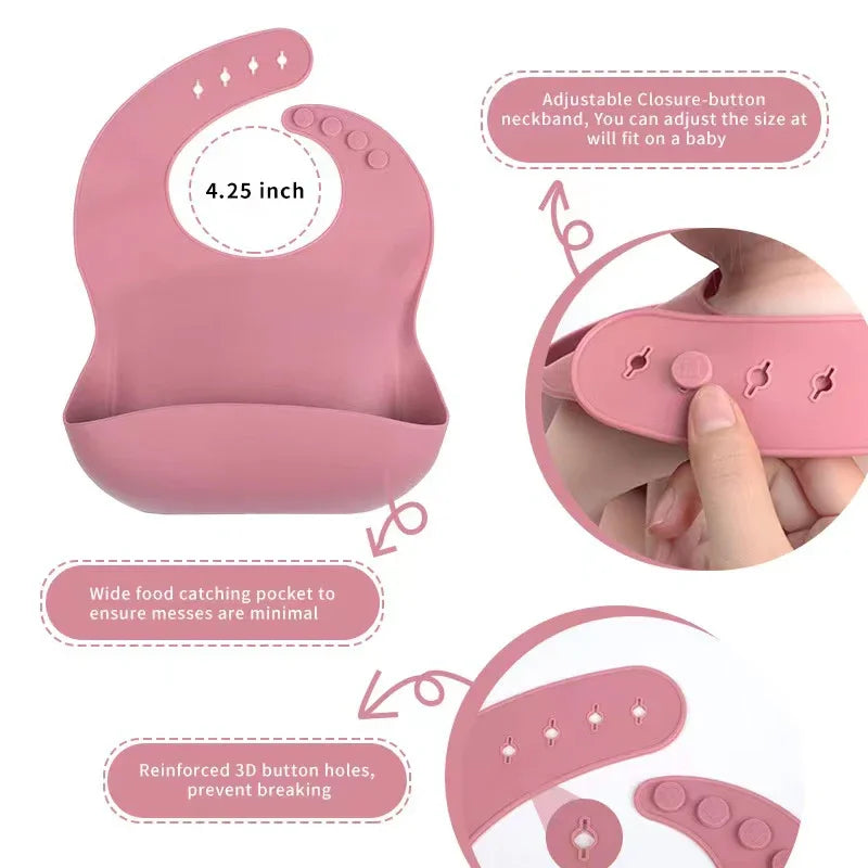 Kit Refeição Infantil 6 Peças em Silicone – Antiderrapante e Seguro