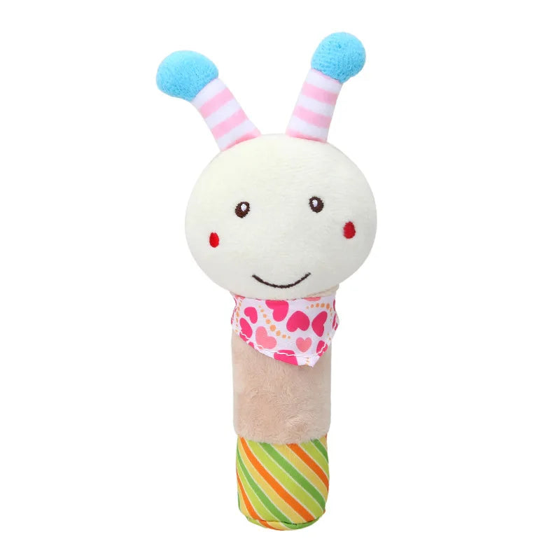 Chocalho de Mão Animalzinho – Brinquedo de Pelúcia Educativo para Bebês