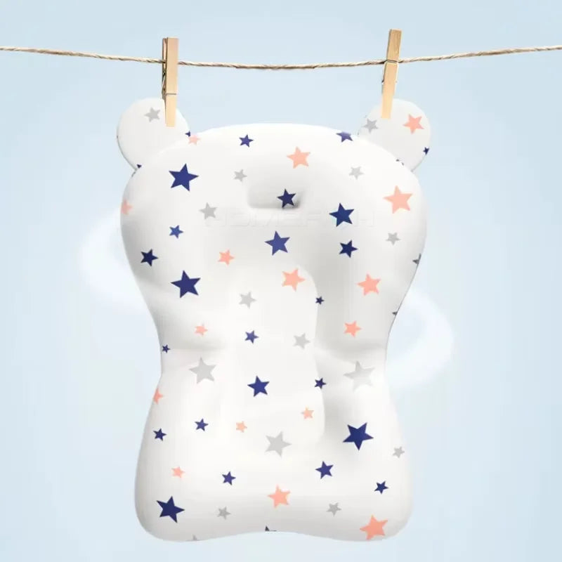Almofada de Banho para Bebê – Apoio Flutuante Dobrável com Rede de Segurança Ajustável