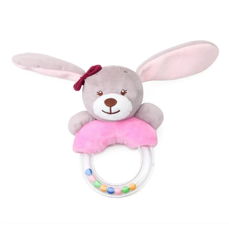 Chocalho de Mão Animalzinho – Brinquedo de Pelúcia Educativo para Bebês