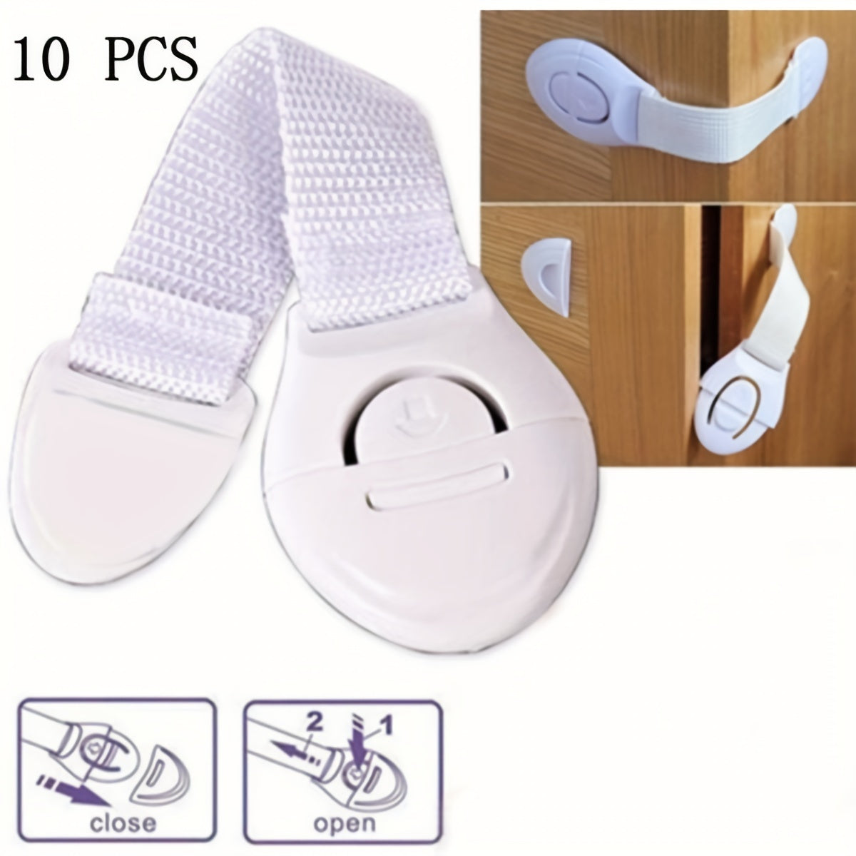 Kit 10 Travas de Segurança para Bebê – Gavetas e Armários