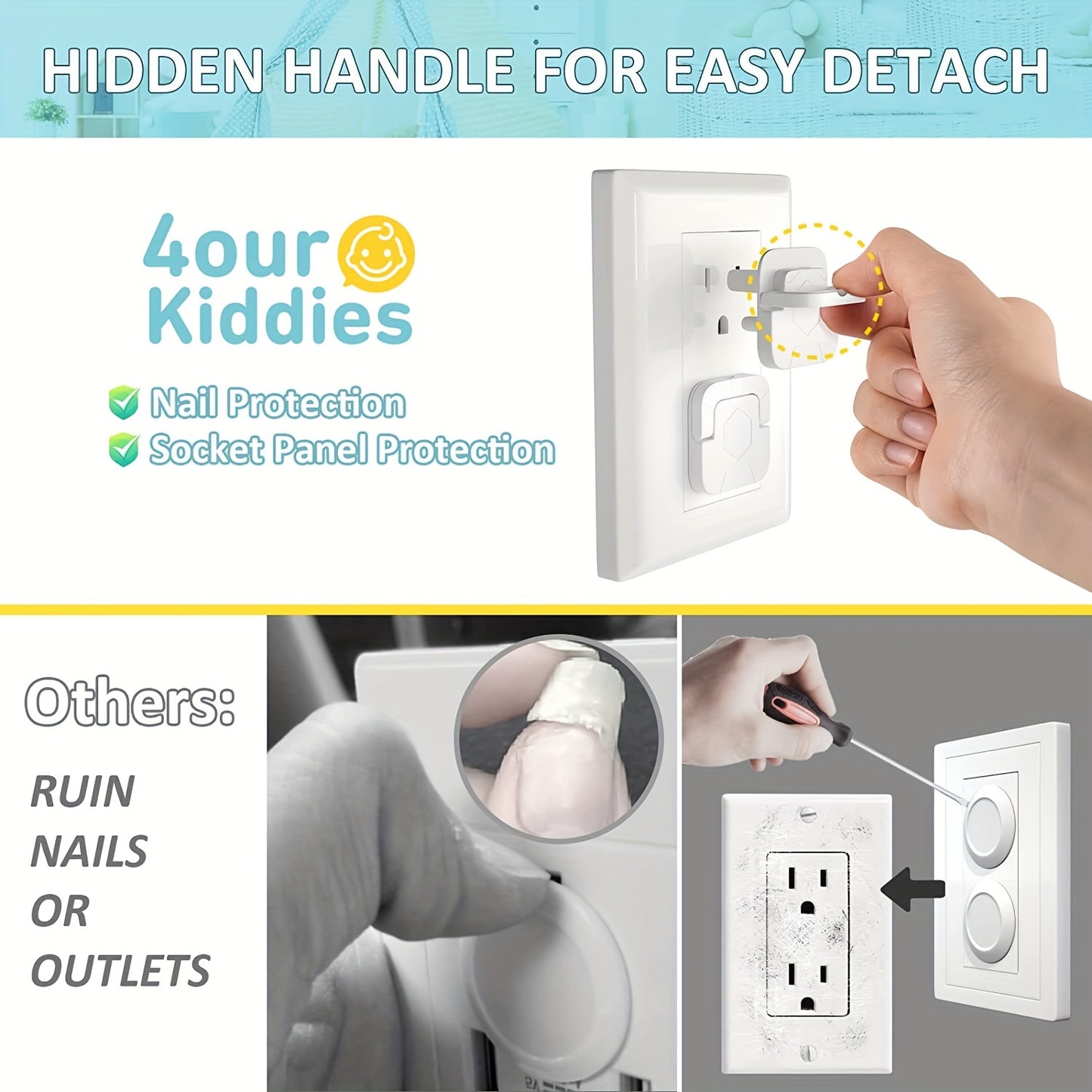 Protetores de Tomada – Kit com 12 ou 50 Unidades