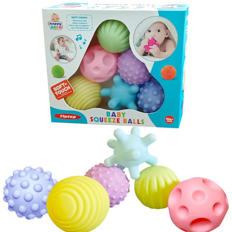 6Pcs Textured Multi Ball Set Develop Tactile