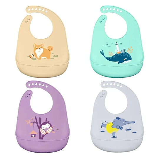 Babador de Silicone Impermeável – Ajustável e Super Fofo