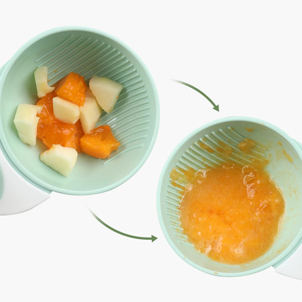 Conjunto de Tigela Moedora Manual para Alimentos de Bebê