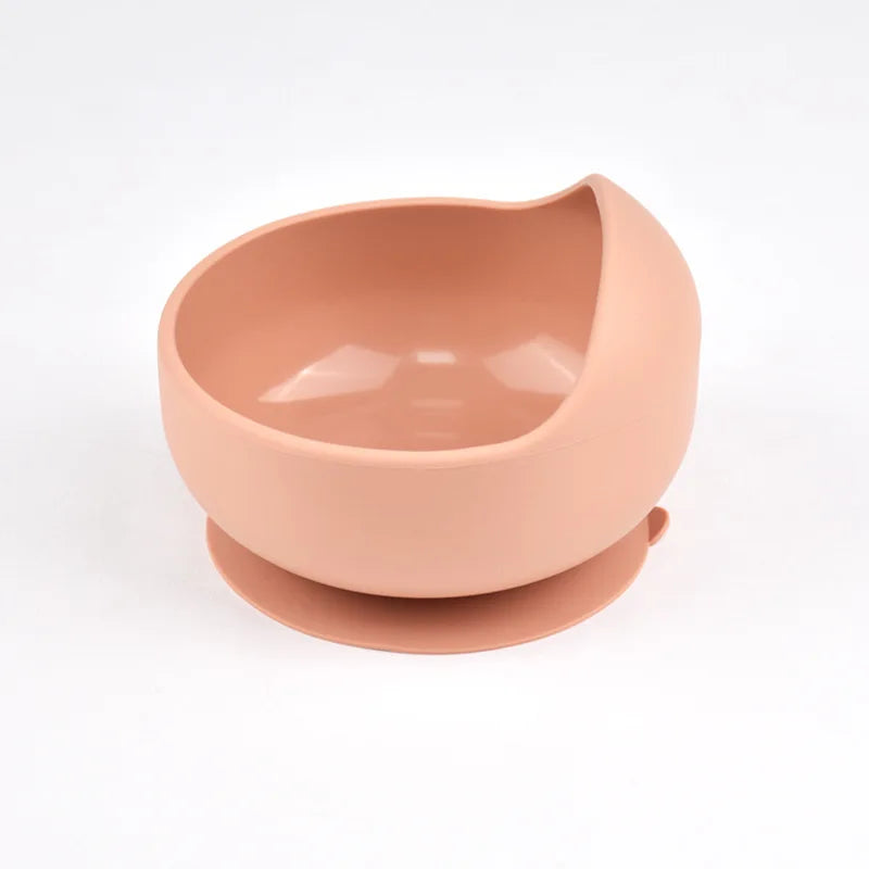 Tigela de Silicone com Sucção para Bebês – Antiderrapante, Segura e Ideal para a Fase de Aprendizado!