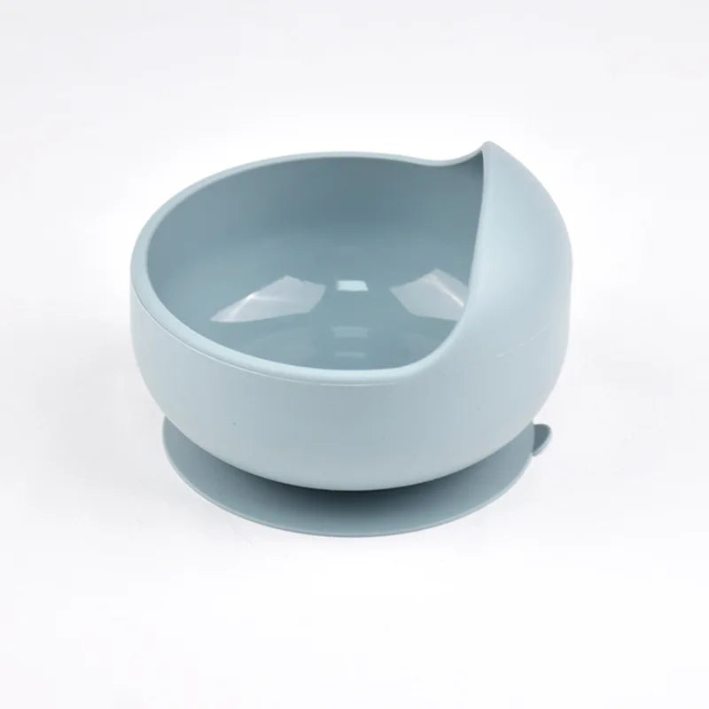 Tigela de Silicone com Sucção para Bebês – Antiderrapante, Segura e Ideal para a Fase de Aprendizado!