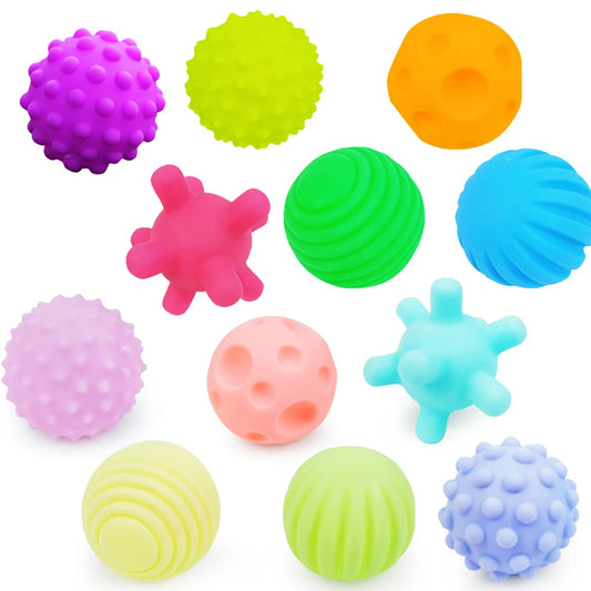 6Pcs Textured Multi Ball Set Develop Tactile
