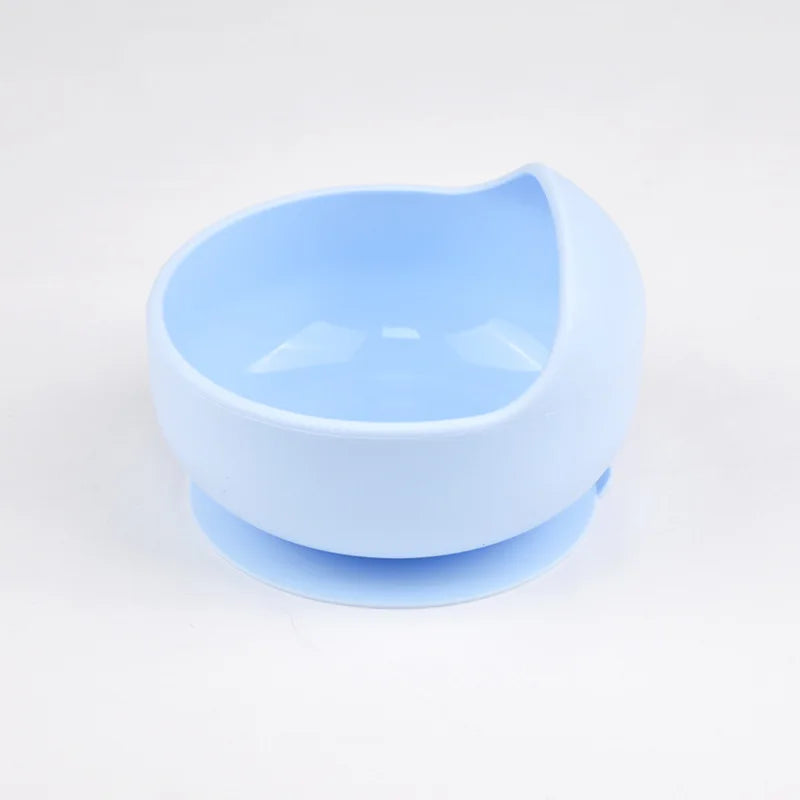 Tigela de Silicone com Sucção para Bebês – Antiderrapante, Segura e Ideal para a Fase de Aprendizado!