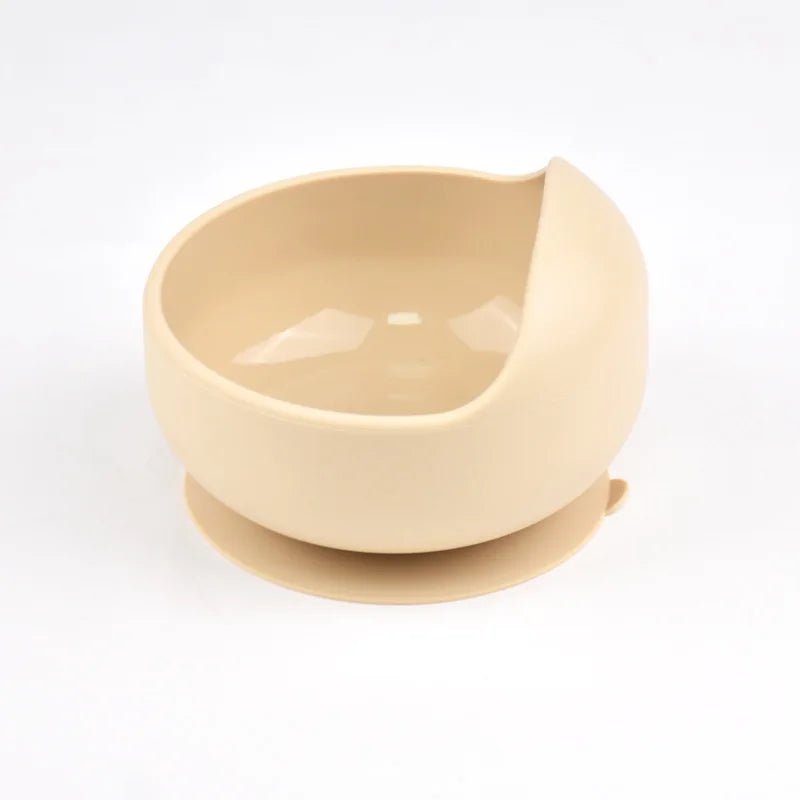Tigela de Silicone com Sucção para Bebês – Antiderrapante, Segura e Ideal para a Fase de Aprendizado!