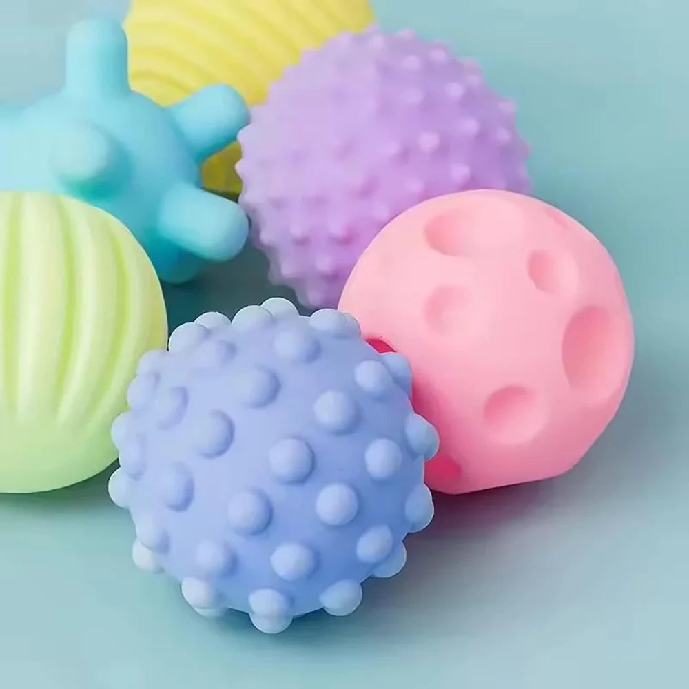 6Pcs Textured Multi Ball Set Develop Tactile