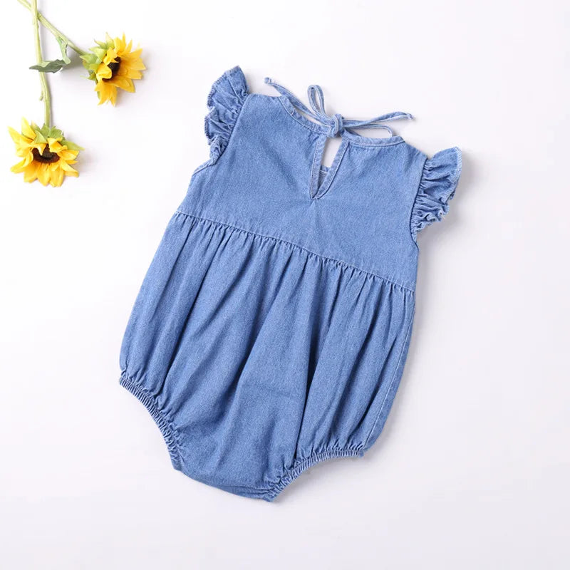Macacão Jeans Bebê Menina – Babados & Alcinhas