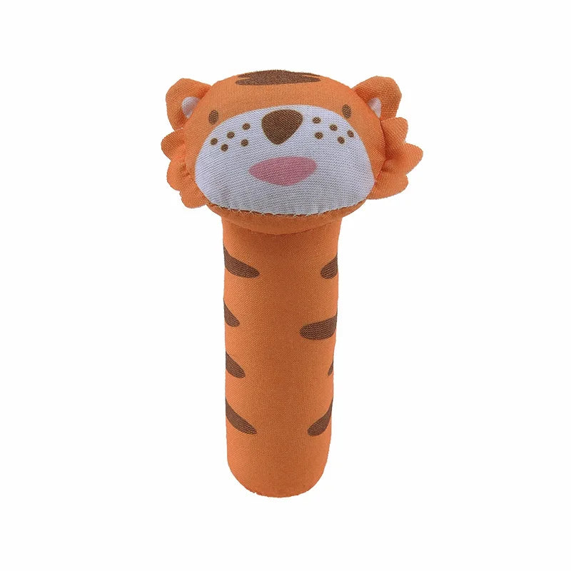 Chocalho de Mão Animalzinho – Brinquedo de Pelúcia Educativo para Bebês