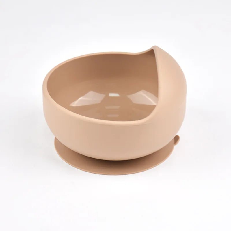 Tigela de Silicone com Sucção para Bebês – Antiderrapante, Segura e Ideal para a Fase de Aprendizado!