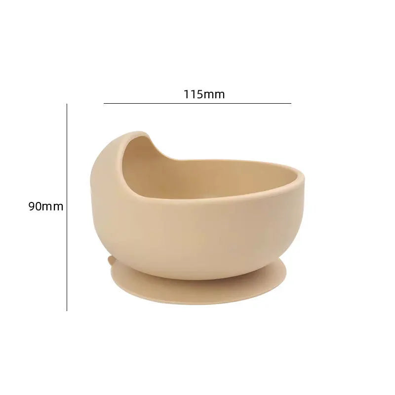 Tigela de Silicone com Sucção para Bebês – Antiderrapante, Segura e Ideal para a Fase de Aprendizado!