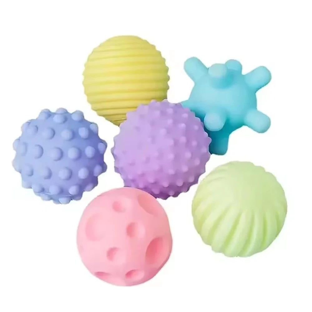 6Pcs Textured Multi Ball Set Develop Tactile