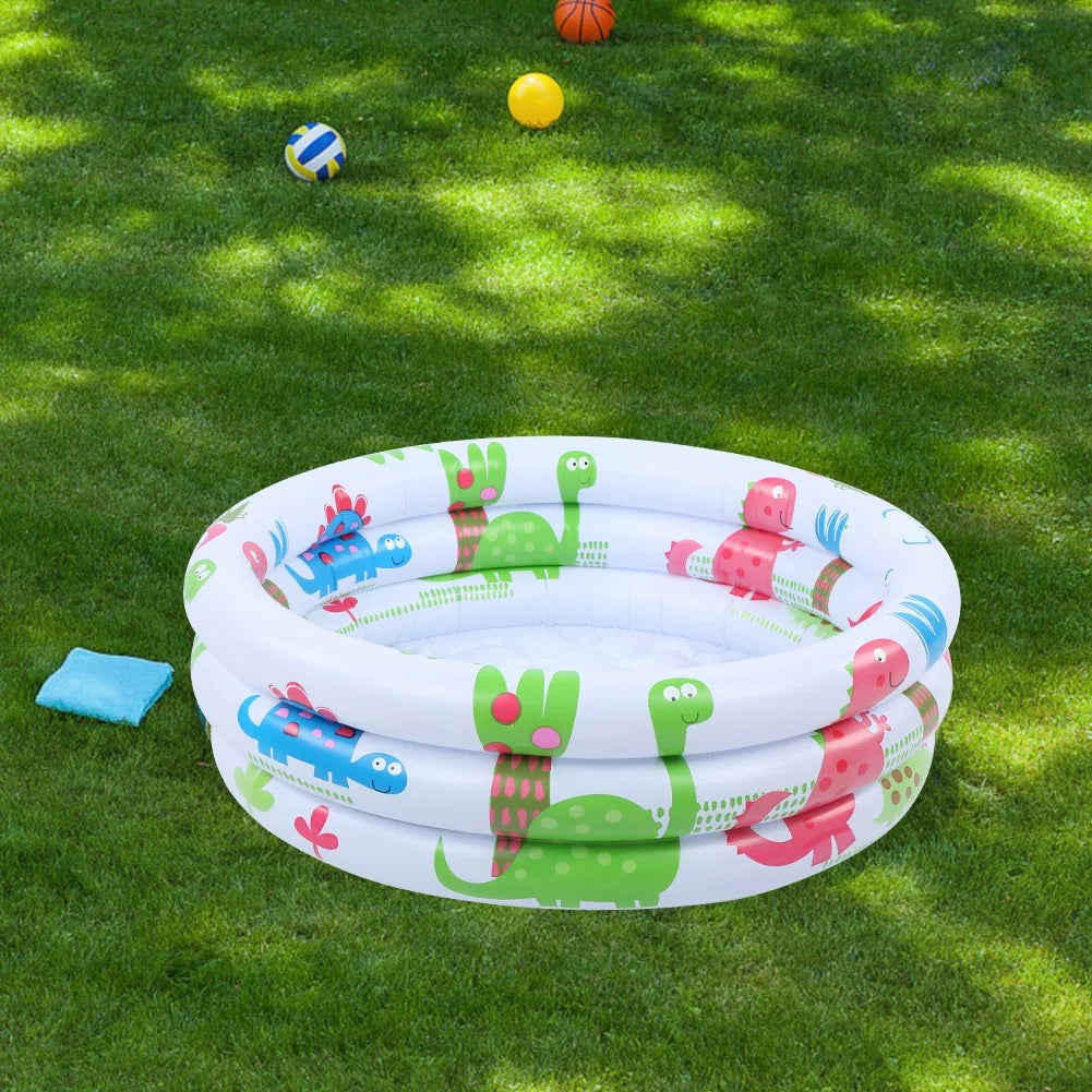 Piscina Inflável Redonda com Estampa de Dinossauro