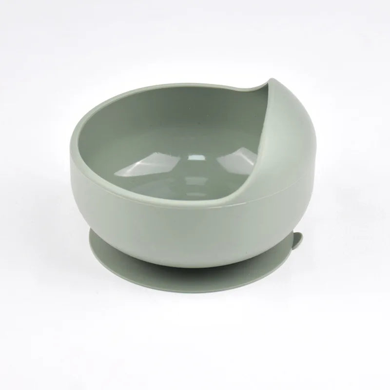 Tigela de Silicone com Sucção para Bebês – Antiderrapante, Segura e Ideal para a Fase de Aprendizado!