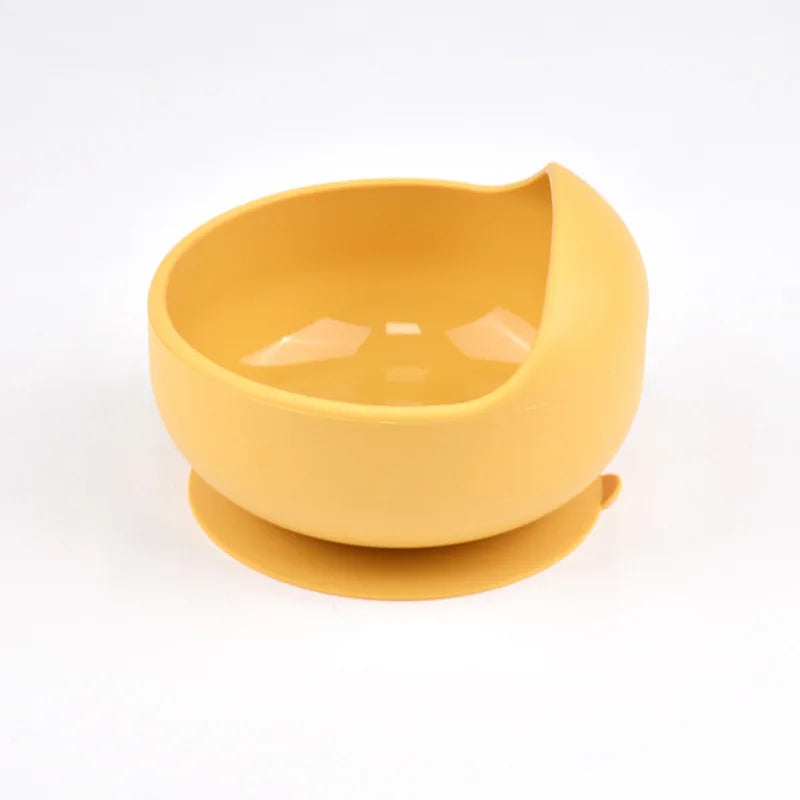 Tigela de Silicone com Sucção para Bebês – Antiderrapante, Segura e Ideal para a Fase de Aprendizado!